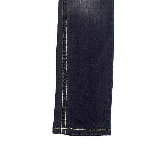 (SOLD)Women's WallFlower Skinny Straight Embroidered Stretch Denim Jeans Size 5 - Picture 6 of 10